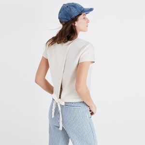 Madewell Tie Back Textured Top